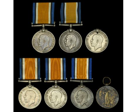 British War Medal 1914-20 (6) (Lieut. E. B. Buckland; 19356 Pte. D. E. Long. Norf. R.; 16145 Pte. J. Middleton. Oxf. & Bucks.