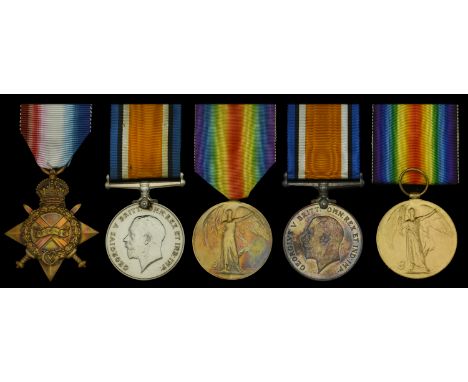Three: Private J. Tomlinson, East Yorkshire Regiment 1914-15 Star (18628 Pte. J. Tomlinson. E. York. R.); British War and Vic