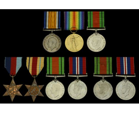 Three: Air Mechanic First Class W. Taylor, Royal Air Force British War and Victory Medals (33089. 1.A.M. W. Taylor. R.A.F.) i