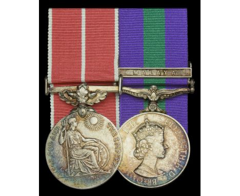 A fine post-War ‘Malaya’ B.E.M. pair awarded to Corporal L. C. Bentley, Royal Hampshire Regiment  British Empire Medal (Milit