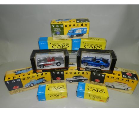 Fifty eight boxed Corgi/Solido models from the 'Cars of the century' range including six boxed Vanguards models and others