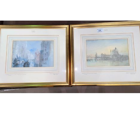 After J.M.W.Turner "Turners Venice" set of 6 limited edition prints, framed and glazed 