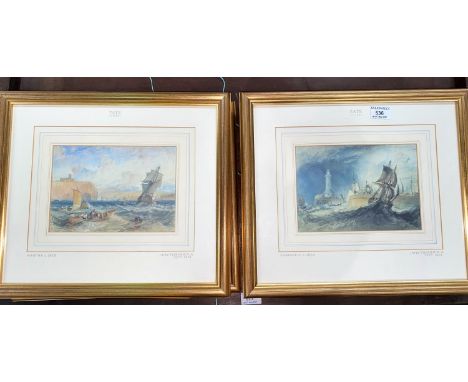 After J.M.W.Turner "Ports of England" set of 6 limited edition prints, framed and glazed