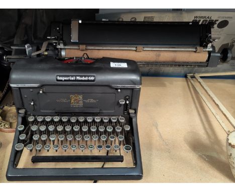 A vintage Imperial model 60 typewriter. 