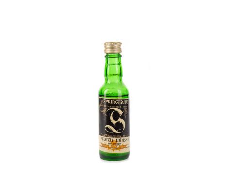 SPRINGBANK 80° PROOF MINIATURE Single Malt Scotch Whisky 80° proof, miniature sized bottle.