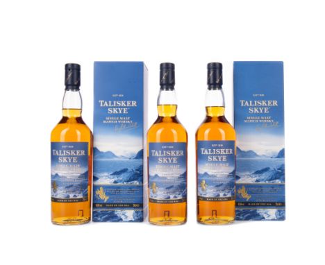 TALISKER SKYE (3) Single Malt Scotch Whisky 70cl, 45.8% volume, two in carton. Three bottles.