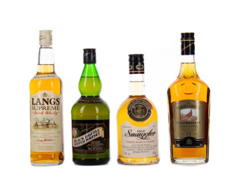 FAMOUS GROUSE GOLD RESERVE AGED 12 YEARS Blended Scotch Whisky 700ml, 40% volume, in carton. LANGS SUPREME Blended Scotch Whi