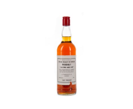 MACALLAN-GLENLIVET AS WE GET IT 102° PROOF Single Malt Scotch Whisky 70cl, 58.4% volume.