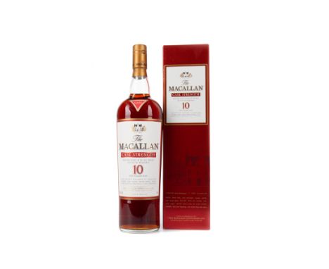 MACALLAN CASK STRENGTH 10 YEARS OLD - ONE LITRE Single Malt Scotch Whisky Matured in sherry casks. One litre, 58.6% volume, i