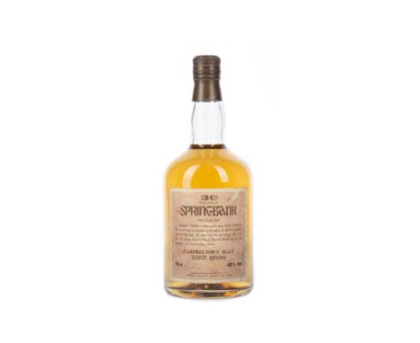SPRINGBANK AGED 30 YEARS Single Malt Scotch Whisky 75cl, 43% volume.