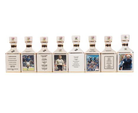 EIGHT RANGERS FC 10CL POINTERS DECANTERS Blended Scotch Whisky Including Ally McCoist, Premier League Winners 2020/21, Lorenz