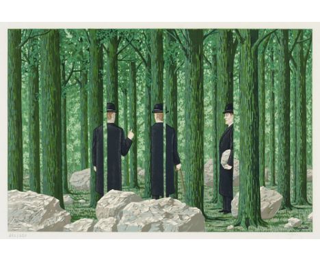 Surrealismus - - Réne Magritte - nach. (1898 Lesines - 1967 Brüssel). o.T. (aus "Les Enfants Trouvés de Magritte"). 1968. Far