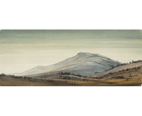 Neue Sachlichkeit - - Franz Lenk. (1898 Langenbernsdorf - 1968 Schwäbisch Hall). Bayerischer Wald. 1948. Aquarell auf struktu
