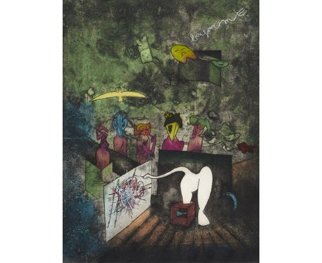 Surrealismus Roberto Matta (d.i. Roberto Sebastian Matta Echauren)(1911 Santiago de Chile - 2002 Civitavecchia, Italien)o.T. 