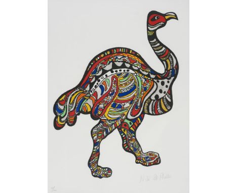 Niki de Saint-Phalle. (1930 Neuilly-sur-Seine - 2002 San Diego). Ostrich. 1995. Farblithographie auf Papier. 56 x 44 cm (66 x