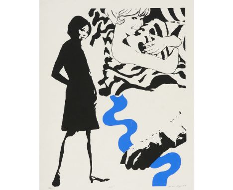 Pop Art Werner Berges(1941 Cloppenburg - 2017 Schallstadt)Aso. 1967. Farbserigraphie auf chamoisfarbenem Papier. 51 x 39 cm (