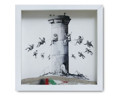 Zeitgenössische Kunst - Street Art - - Banksy. (1974). The Walled Off Hotel Box Set. Digitaldruck auf Papier, Beton, Sprühfar