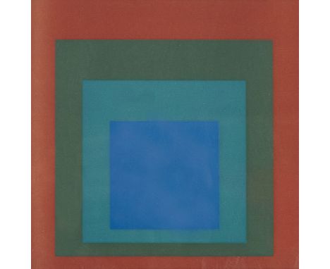 Konrekte Kunst - - Portfolio von 7 Siebdrucken: Josef Albers, Crepuscular, Hommage to the Square, Max Bill, Zwei Farbgruppen 