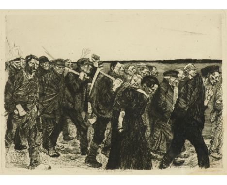 Käthe Kollwitz. (1867 Königsberg - 1945 Moritzburg). Set aus 2 Graphiken. 1921. Je Radierung auf Papier. Sichtmaß je ca. 22 x