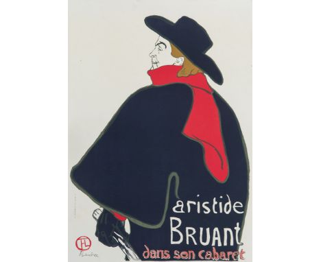 Henri de Toulouse-Lautrec - nach(1864 Albi - 1901 Gironde)Aristide Bruant dans son cabaret. Farblithographie auf festem Papie