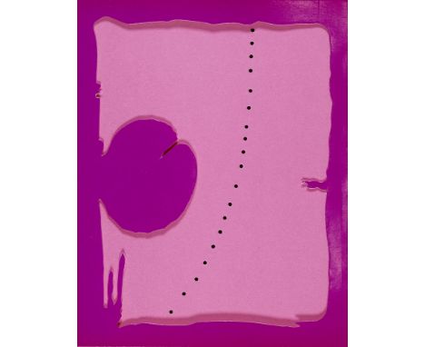 Lucio Fontana. (1899 Rosario di Santa/Argentinien - 1968 Comabbio bei Varese). Concetto Spaziale Teatrino. 1966. Gestanzte Co