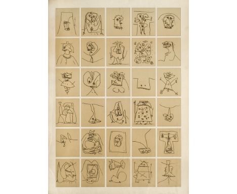 Antonio Saura(1930 Huesca - 1998 Cuenca)Set aus 3 Arbeiten. Set aus 3 Arbeiten (mit 1 Doublette). 1975. Je Radierung auf cham