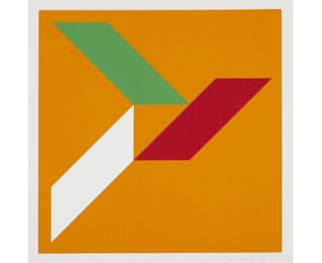 Konkrete Kunst Anton Stankowski(1906 Gelsenkirchen - 1998 Stuttgart)o.T. 1977. Farbserigraphie auf leichtem Karton. 44 x 40 c