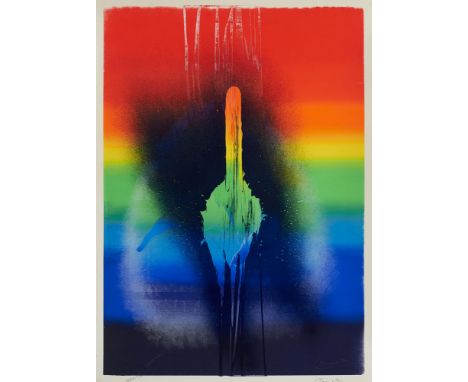 ZERO - - Otto Piene. (1928 Laasphe/Westf. - 2014 Berlin). Love my Rainbow/ Rainbow my Love. 1972. Farbserigraphie auf leichte
