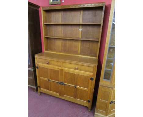 Robert (Mouseman of Kilburn) Thompson dresser.Approx size: H: 187cm W: 121cm D: 45.5cm