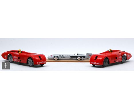 A Bizarre (Minimax) Kaye Don Sunbeam Silver Bullet model, boxed, together with two Fantastic &amp; Co Sunbeam Record Racer ti