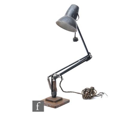 A mid 20th Century black painted Anglepoise lamp, model 1227, designed by George Carwardine for Herbert Terry &amp; Sons Ltd,