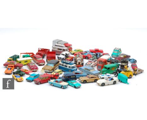 A collection of assorted unboxed diecast models, to include Corgi, Dinky, Matchbox, with TV related model including James Bon