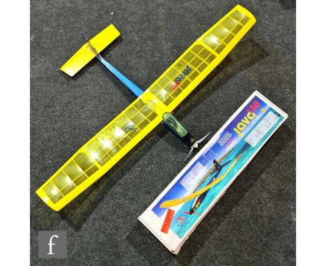 A Java 150 radio controlled model aircraft with box. 