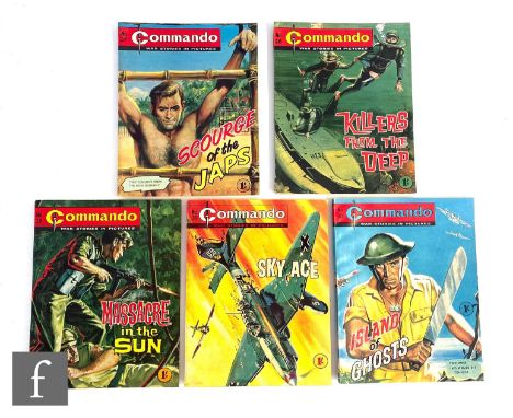 Five Commando War Stories in Pictures comics, 1962,&nbsp;#26 'Killers from the Deep', #27 'Scourge of the Japs', #28 'Massacr