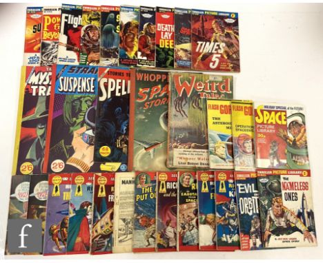 A collection of assorted comics, to include Fleetway Thriller Picture Library Jet-ace Logan Space Story issues, Amalmagated P