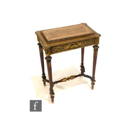 A 19th Century French cross-banded rosewood veneered jardiniere or planter of rectangular form, with decorative gilt metal mo