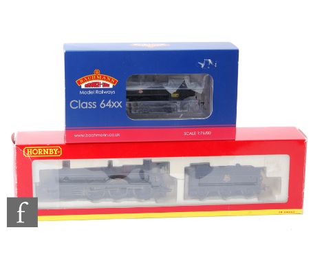 Two OO gauge DCC ready BR black locomotives, Hornby R2548 4-6-0 Grange Class 'Frankton Grange', weathered, and Bachmann 31-63