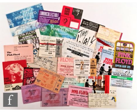 A collection of Pink Floyd concert tickets dates ranging from 1967-2007, to include one October 1967 Fillmore San Francisco, 