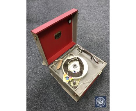 A Dansette Junior portable record player 