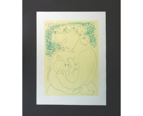 AFTER PABLO PICASSO, 'La grand maternité', lithograph, with signature and date, 92cm x 49.5cm, framed and glazed.(Subject to 