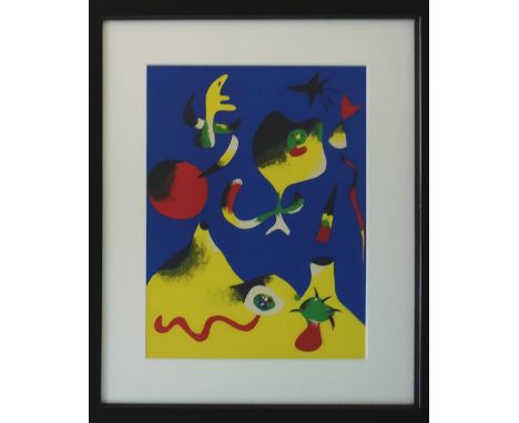 JOAN MIRÓ, 'L'Air', 1937, original lithograph printed by Mourlot, 35cm x 26cm, framed and glazed.