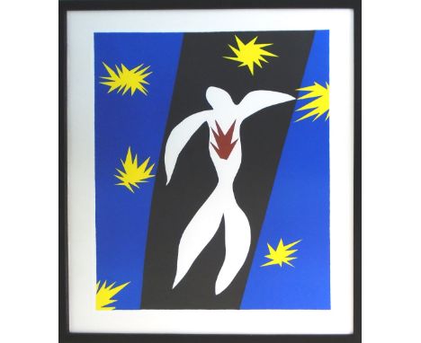 After HENRI MATISSE, 'Icarus', offset lithograph, 60cm x 50cm, framed and glazed.