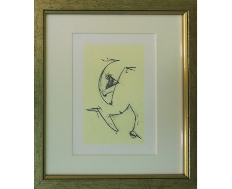 MAX ERNST, 'Monod', 1973, lithograph on Arches paper, ed. Bollinger Zürich/595, 15cm x 23cm, framed and glazed.