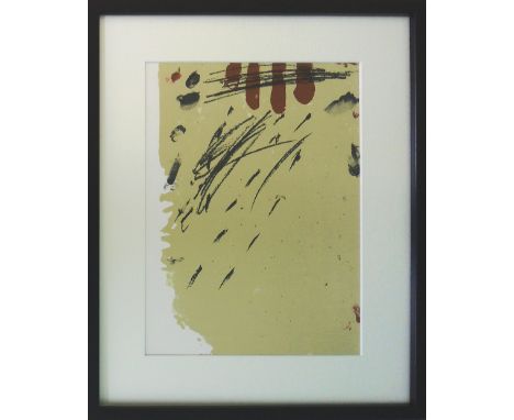ANTONI TAPES, 'Bloody fingers', lithograph, Derriere le Miroir n.175, December 1968, Maegh Editor, 37cm x 27cm, framed and gl
