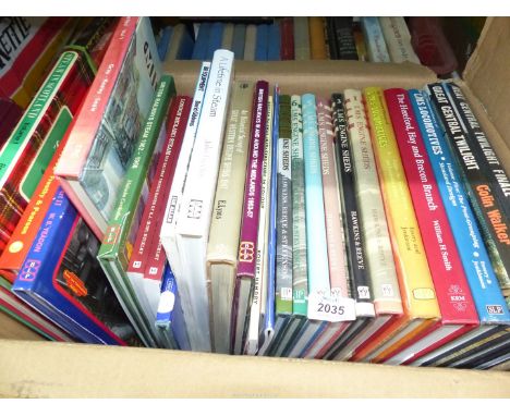 A box of railway related books to include;  The Hereford, Hay and Brecon Branch, The Observer's Book of British Steam Locomot