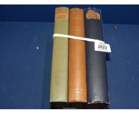 Three first editions of Works by Lytton Strachey.