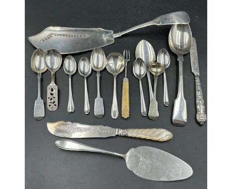 A selection of silver flatware various makers, hallmarks and styles. (Approximate Weight 400g)
