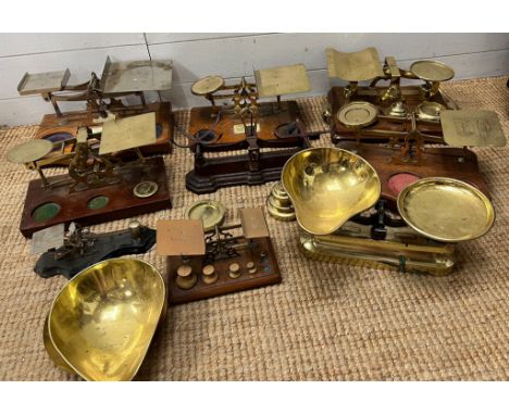 A large selection scales, postal and grocery. Various makers, conditions and styles Nine in total.