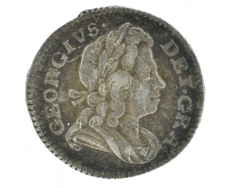 King George I, Twopence, 1717, Laureate and draped bust r. R. Crowned 2, silver, S.3656, VF with some scratches on obverse.