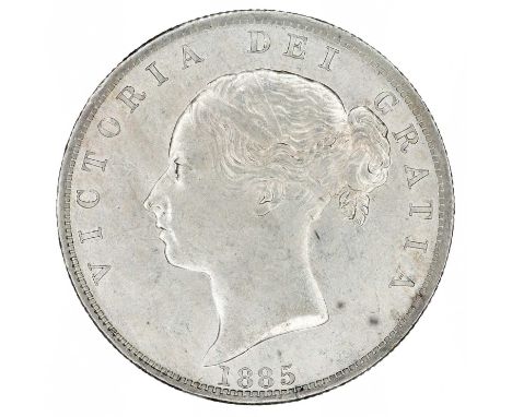 Queen Victoria, Halfcrown, 1885, Type A5, Young head l. R. Crowned shield, edge milled, silver, weight 14.1g, S.3889, EF.